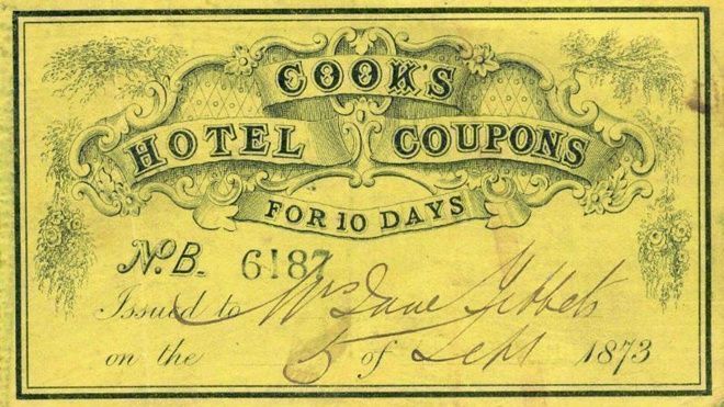 Vouchers de Viaje de Thomas Cook Vouchers de viaje creados por Thomas Cook en 1868.
