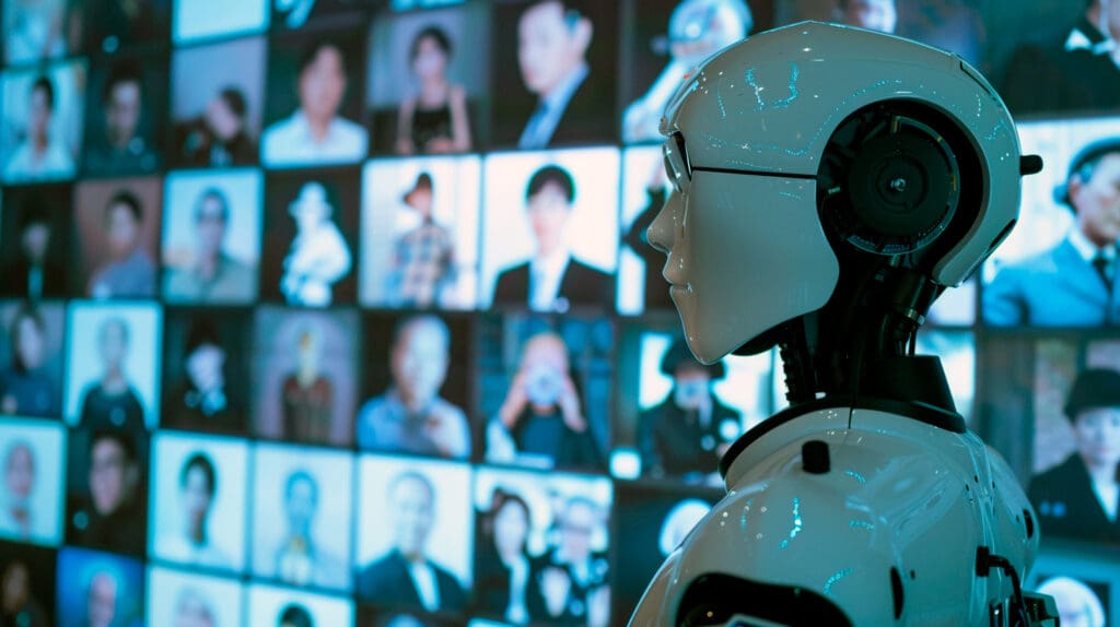 Robot con IA en agencia de viajes